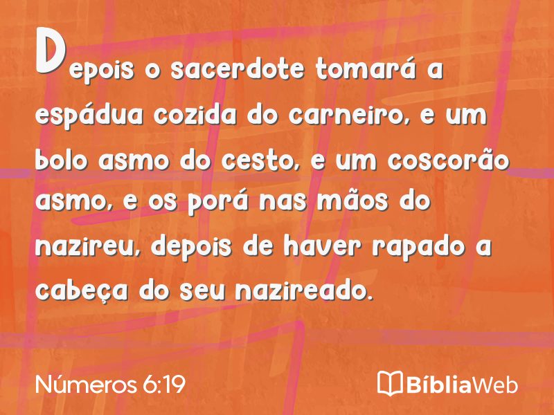 Números 6:19 em imagem para compartilhar
