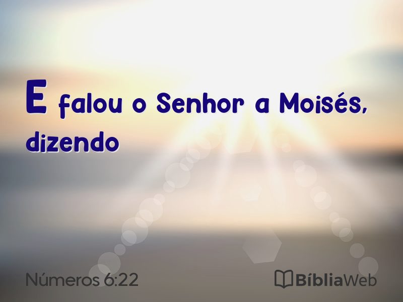 Números 6:22 em imagem para compartilhar