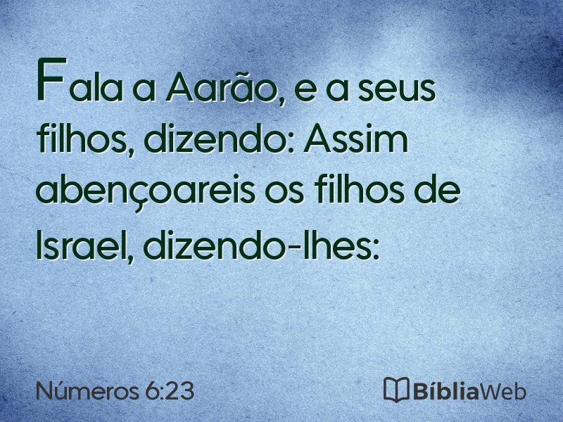 Números 6:23 em imagem para compartilhar