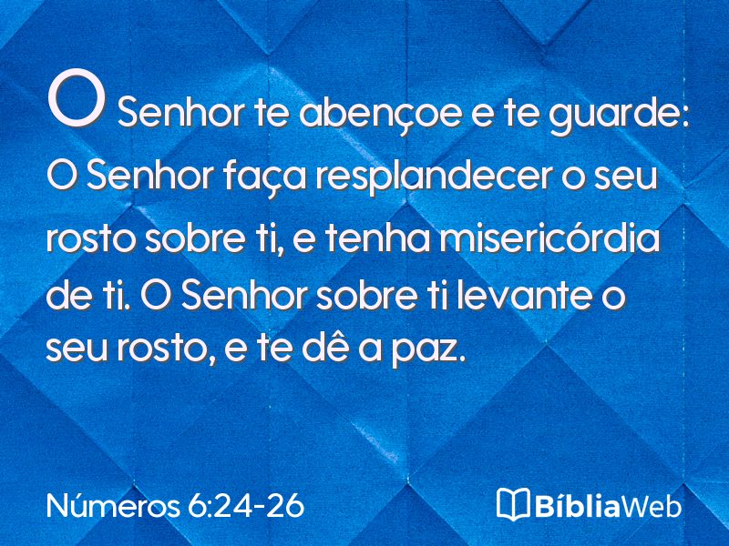 Números 6:24-26 em imagem para compartilhar