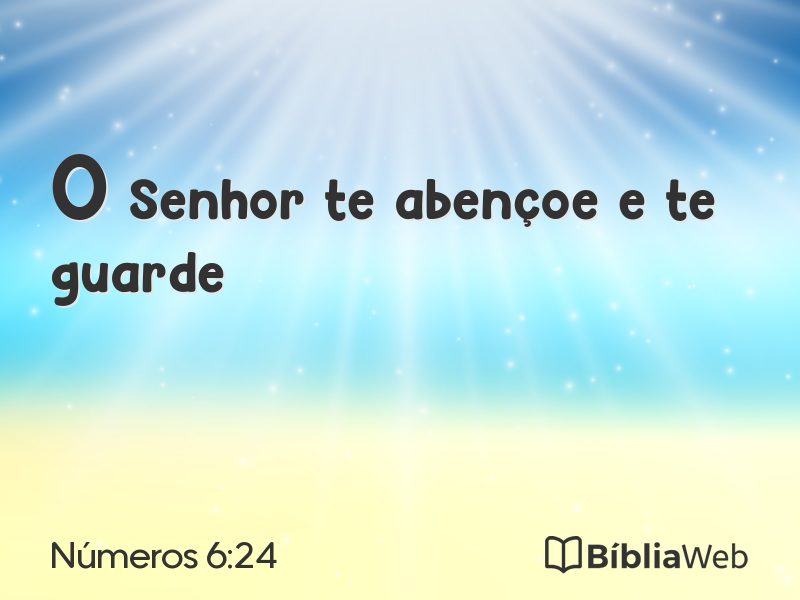 Números 6:24 em imagem para compartilhar