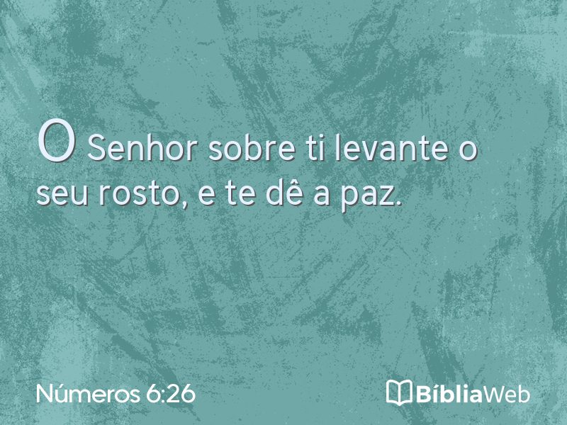 Números 6:26 em imagem para compartilhar