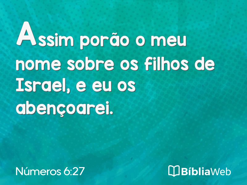 Números 6:27 em imagem para compartilhar