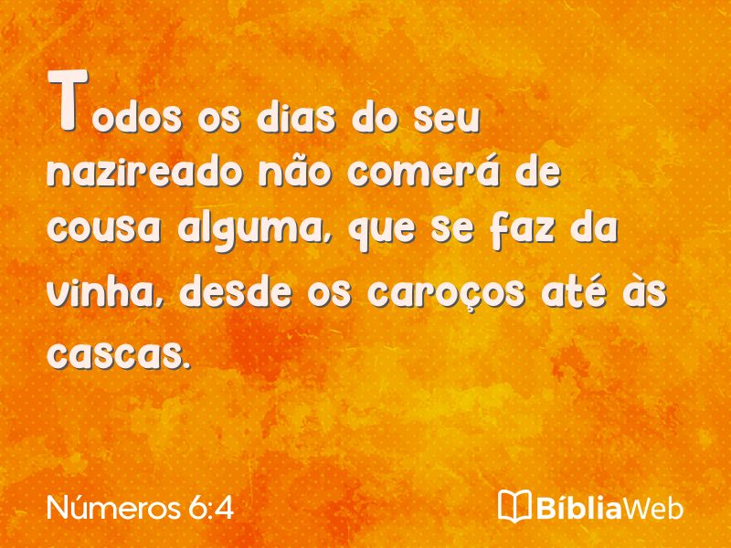 Números 6:4 em imagem para compartilhar