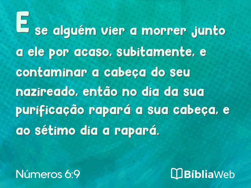 Números 6:9 em imagem para compartilhar