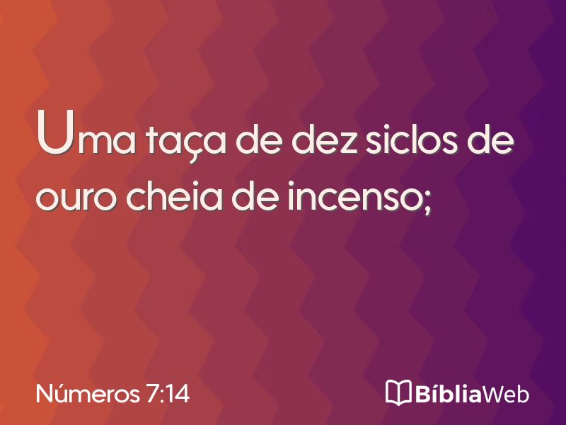 Números 7:14 em imagem para compartilhar