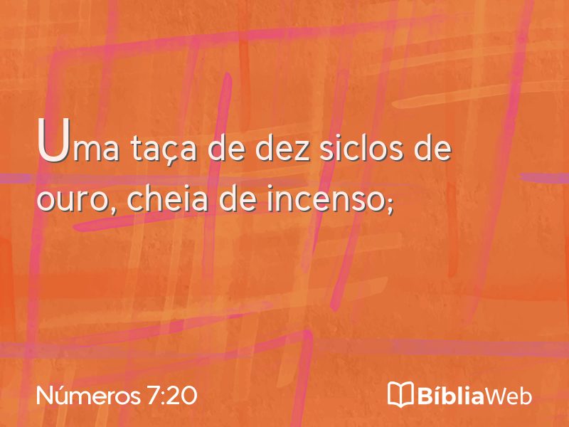 Números 7:20 em imagem para compartilhar