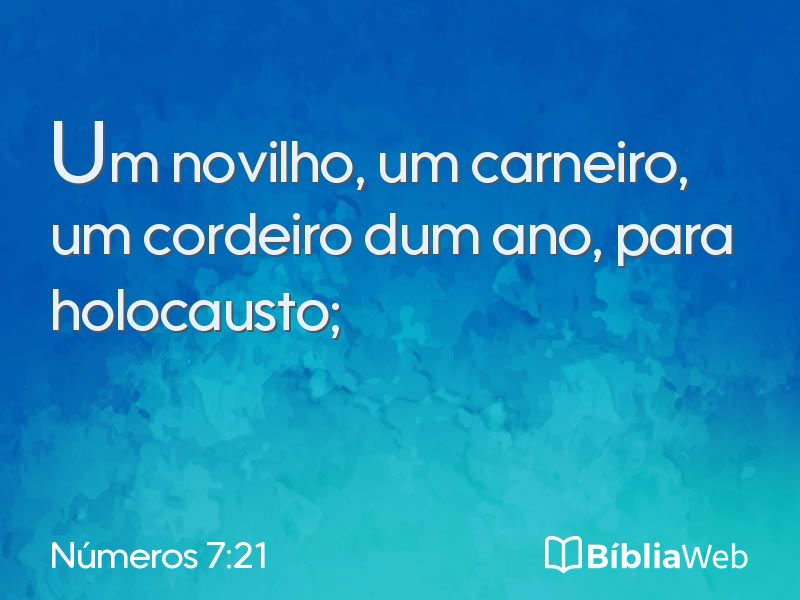 Números 7:21 em imagem para compartilhar