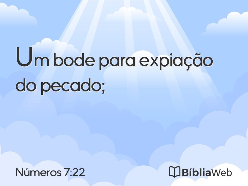 Números 7:22 em imagem para compartilhar