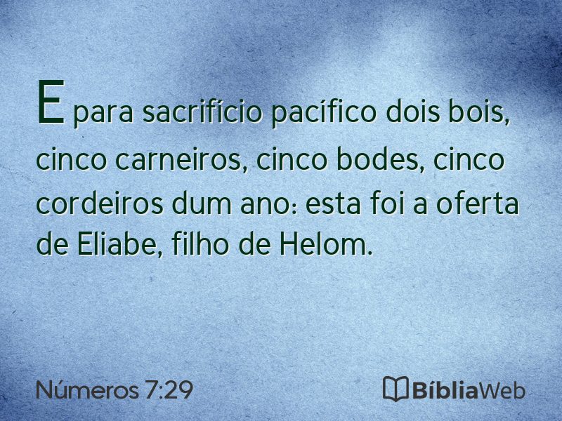 Números 7:29 em imagem para compartilhar
