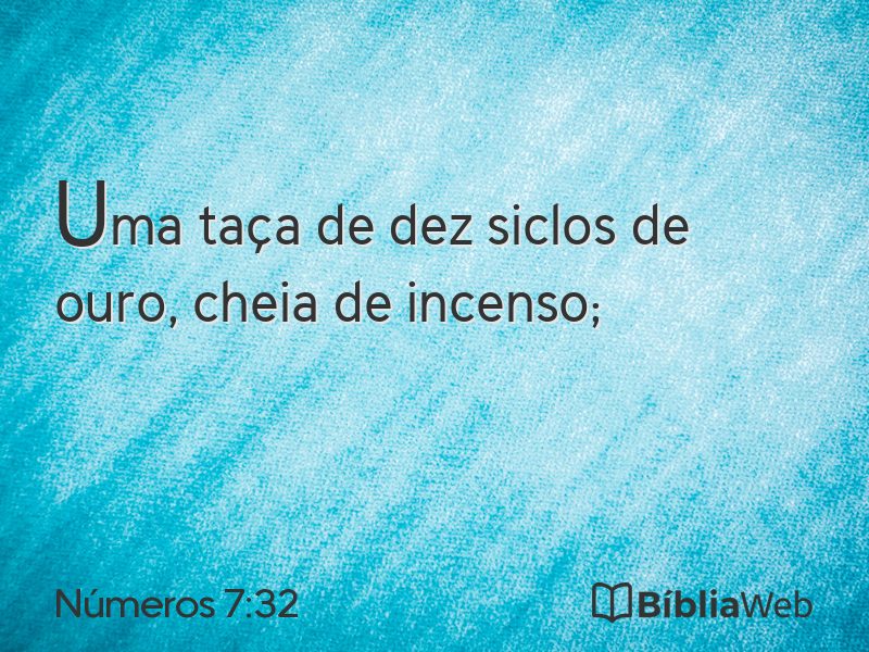 Números 7:32 em imagem para compartilhar