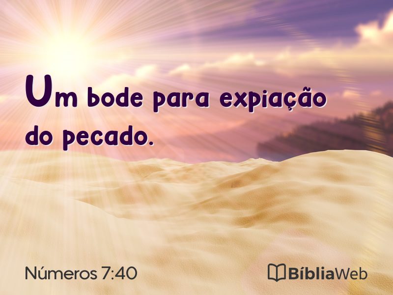Números 7:40 em imagem para compartilhar