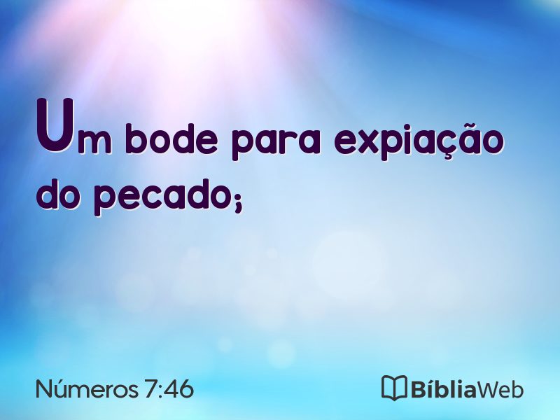 Números 7:46 em imagem para compartilhar