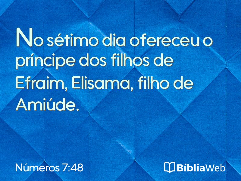 Números 7:48 em imagem para compartilhar