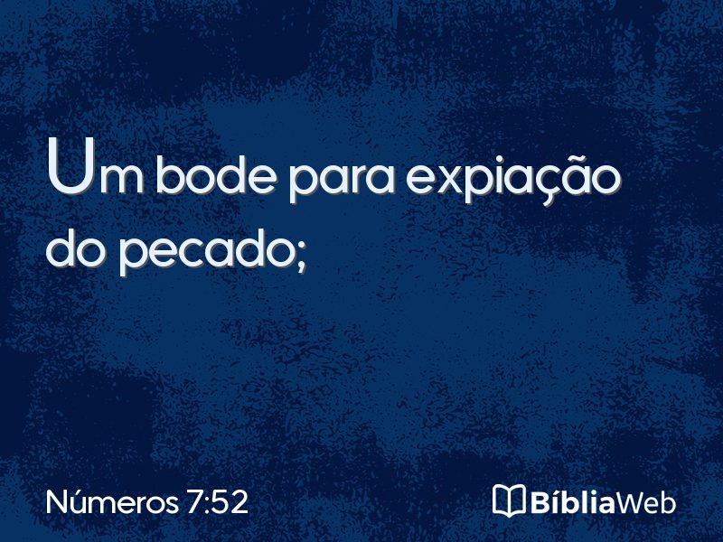 Números 7:52 em imagem para compartilhar