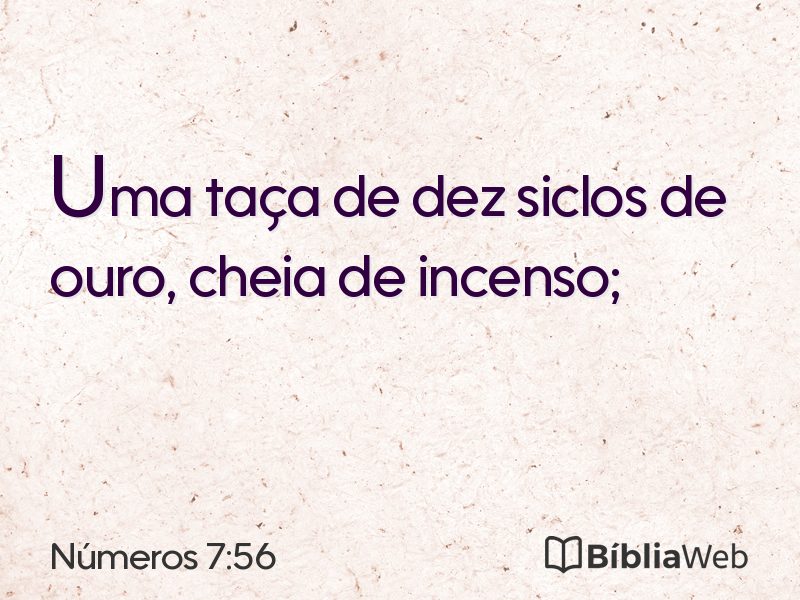 Números 7:56 em imagem para compartilhar
