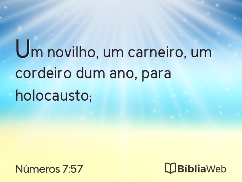 Números 7:57 em imagem para compartilhar