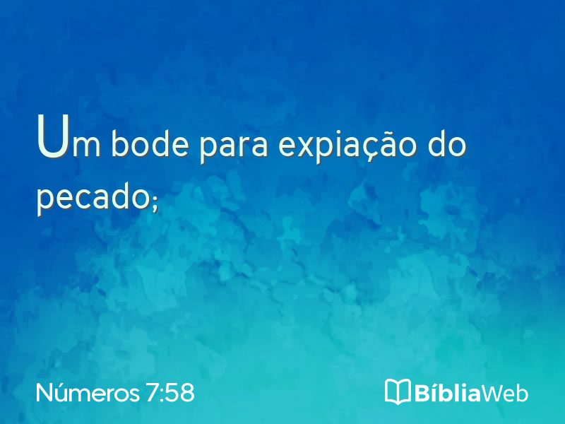 Números 7:58 em imagem para compartilhar