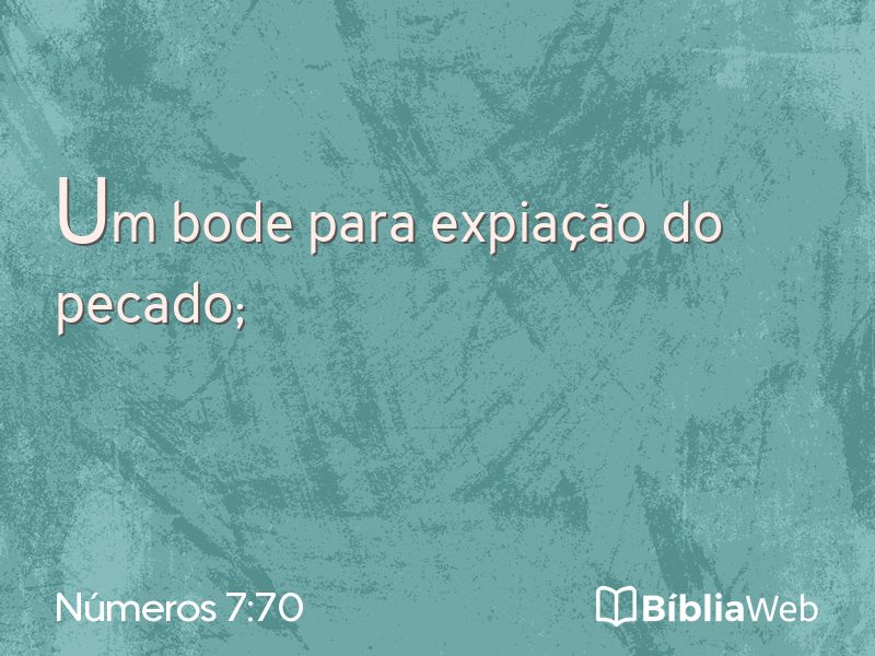 Números 7:70 em imagem para compartilhar
