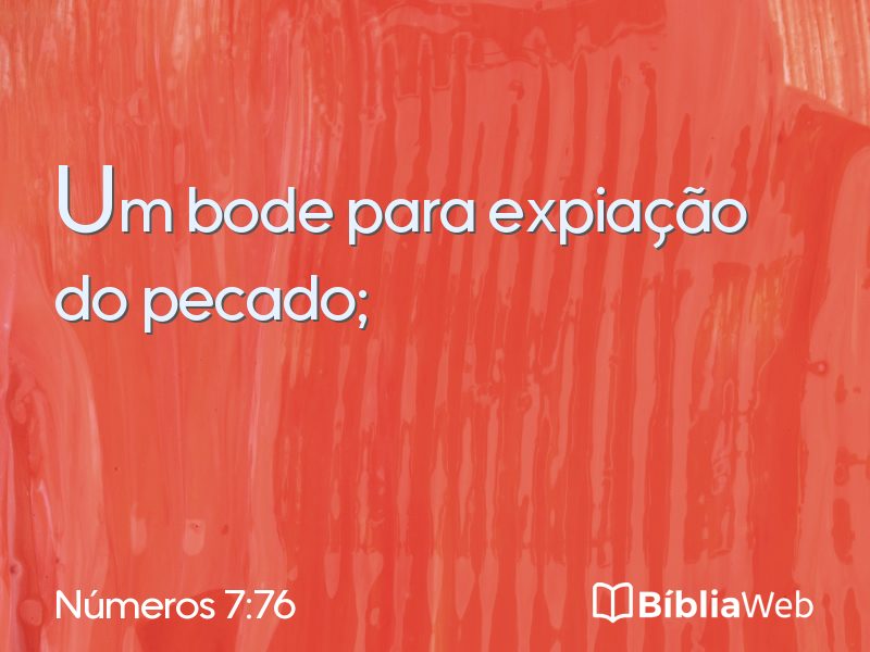 Números 7:76 em imagem para compartilhar