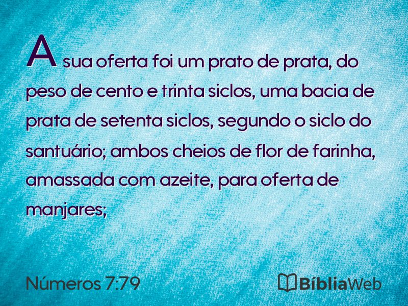 Números 7:79 em imagem para compartilhar