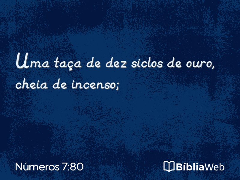Números 7:80 em imagem para compartilhar