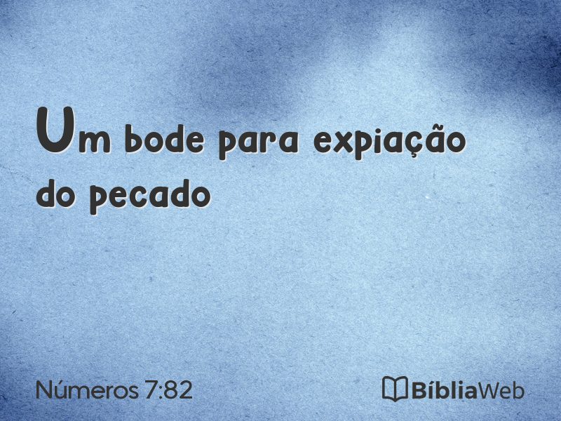 Números 7:82 em imagem para compartilhar