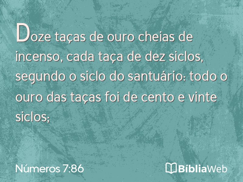 Números 7:86 em imagem para compartilhar