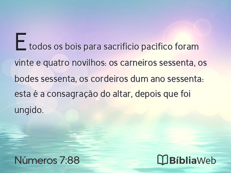 Números 7:88 em imagem para compartilhar