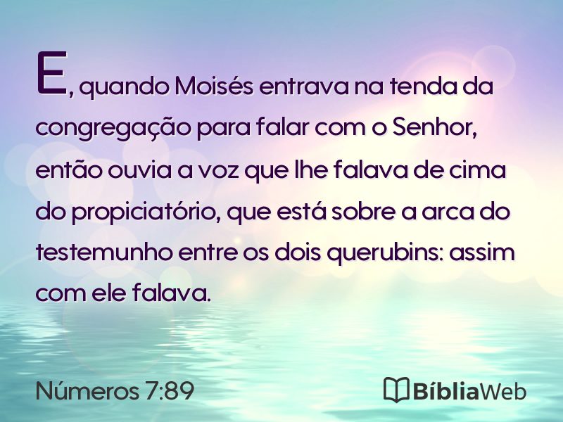 Números 7:89 em imagem para compartilhar