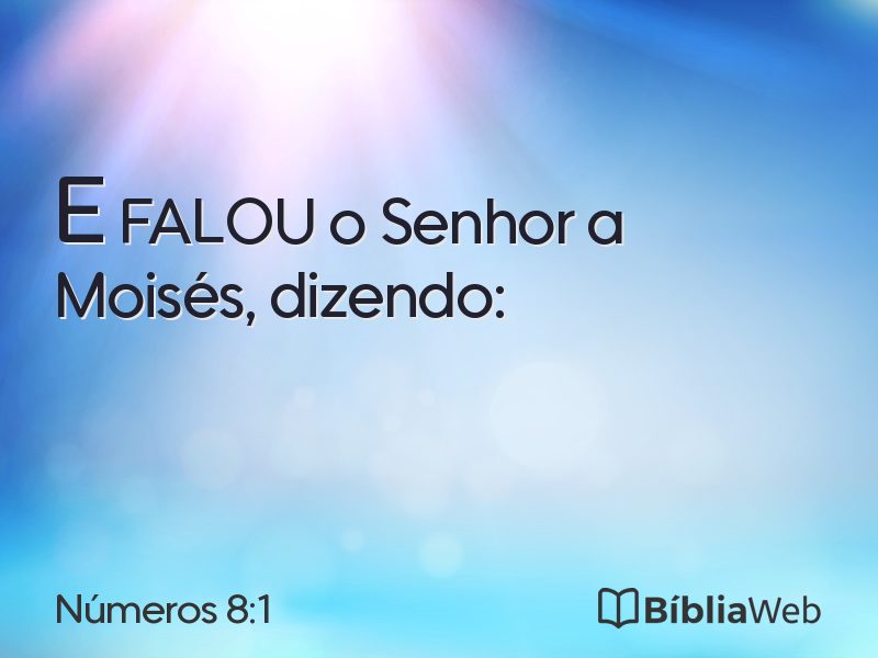 Números 8:1 em imagem para compartilhar