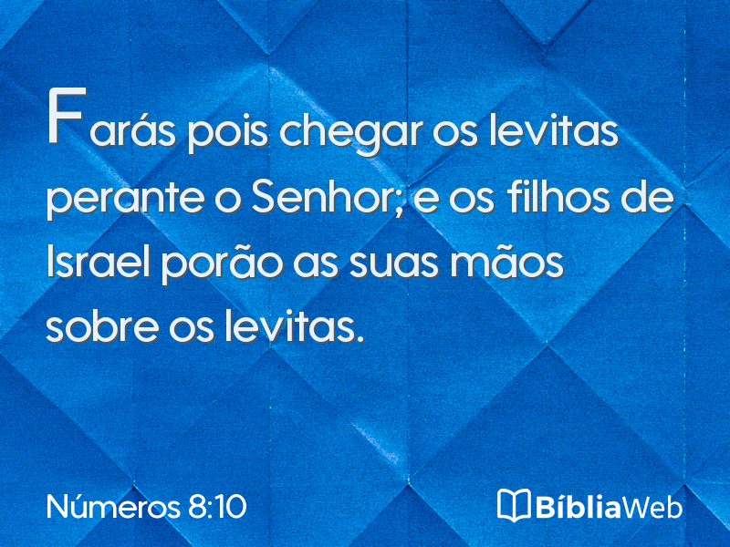 Números 8:10 em imagem para compartilhar