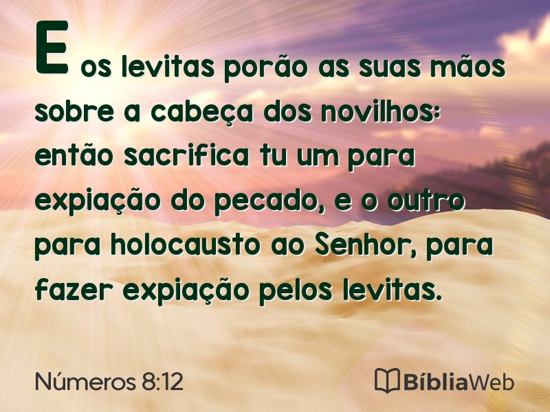 Números 8:12 em imagem para compartilhar