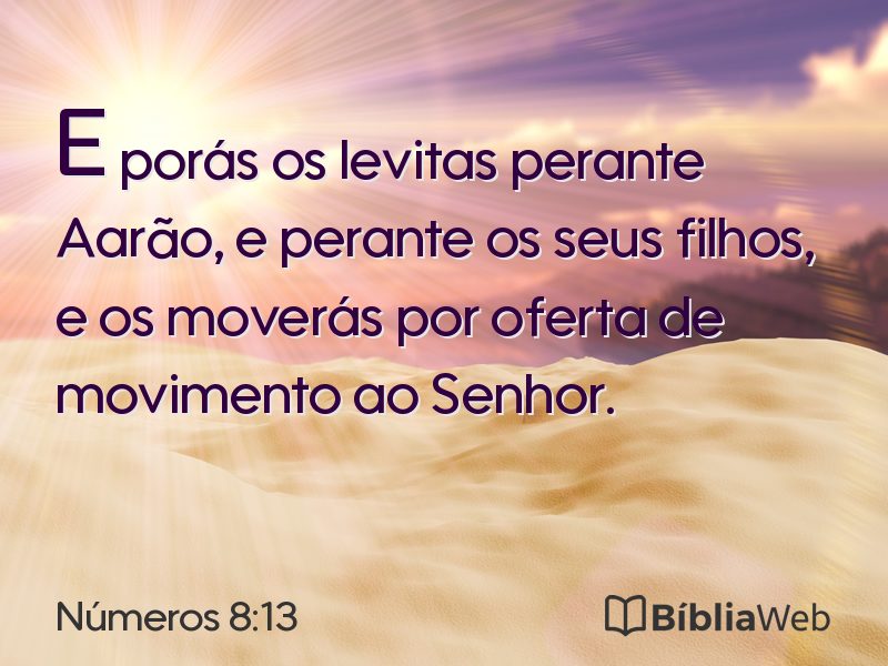 Números 8:13 em imagem para compartilhar