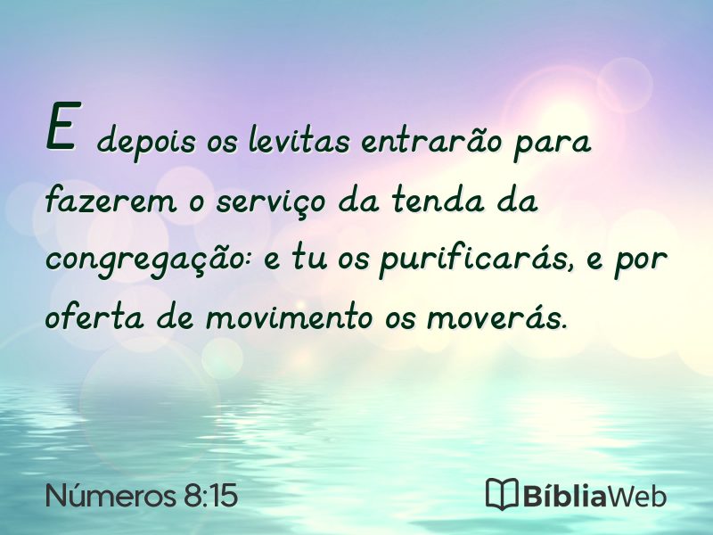 Números 8:15 em imagem para compartilhar