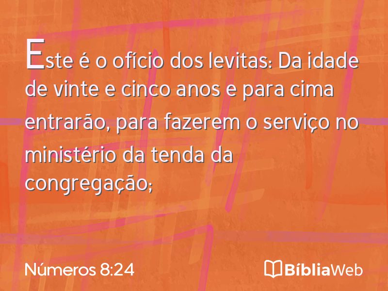 Números 8:24 em imagem para compartilhar