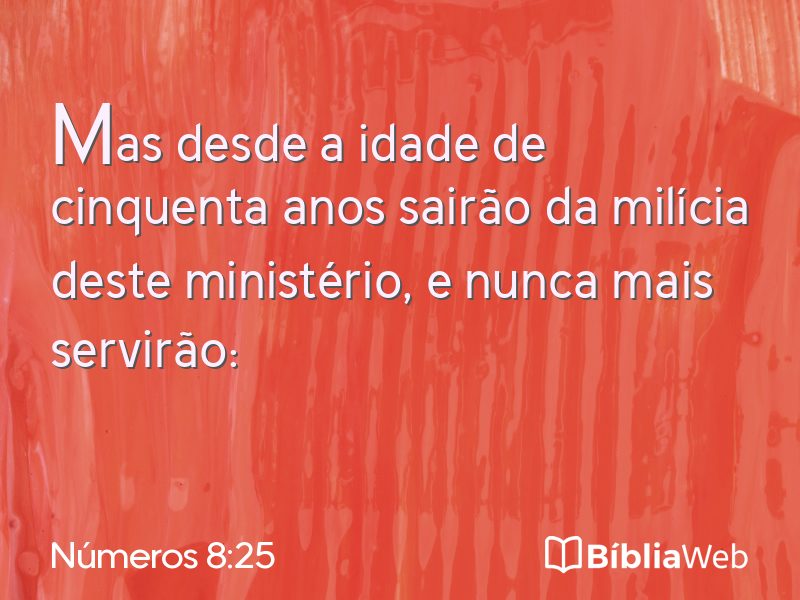 Números 8:25 em imagem para compartilhar