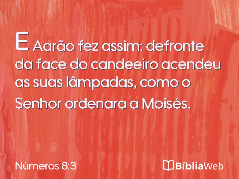Números 8:3 em imagem para compartilhar