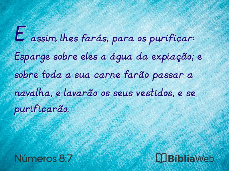 Números 8:7 em imagem para compartilhar