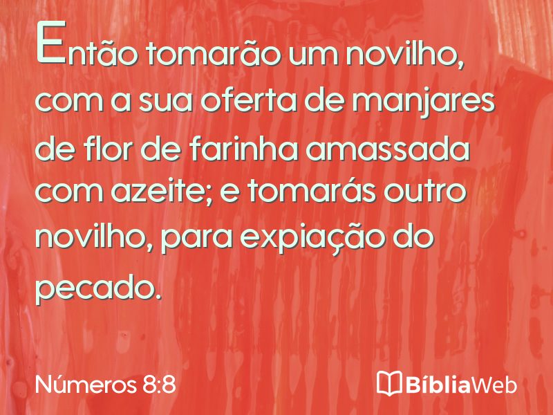 Números 8:8 em imagem para compartilhar