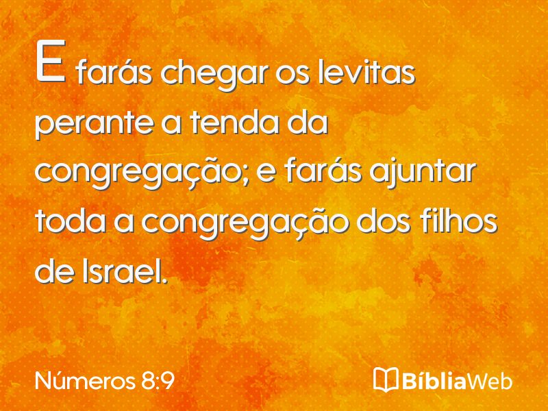 Números 8:9 em imagem para compartilhar