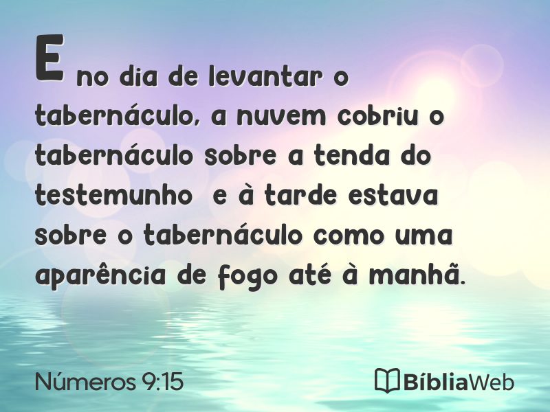 Números 9:15 em imagem para compartilhar