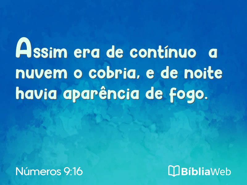 Números 9:16 em imagem para compartilhar