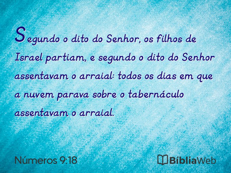 Números 9:18 em imagem para compartilhar