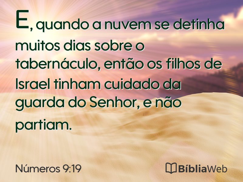 Números 9:19 em imagem para compartilhar
