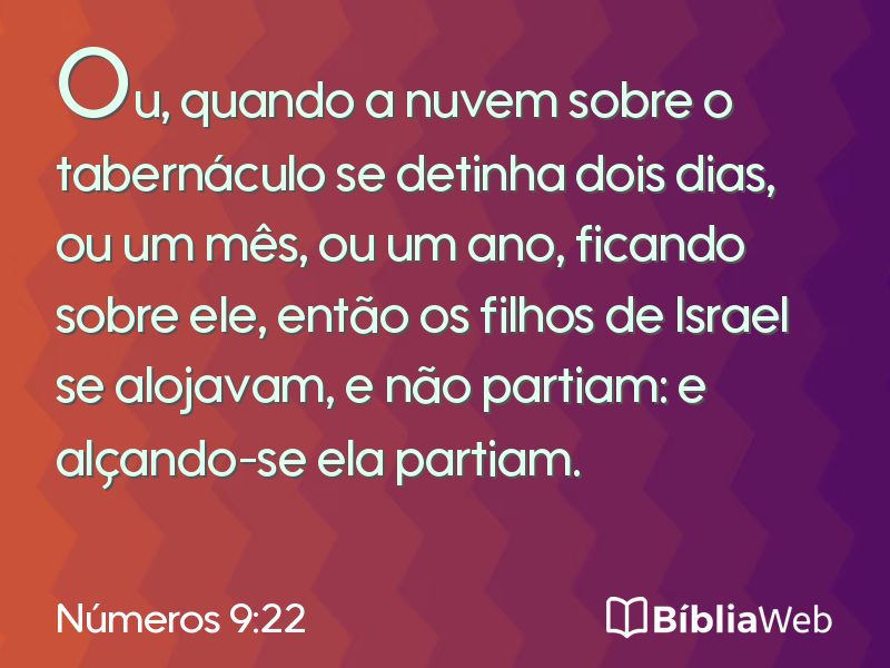 Números 9:22 em imagem para compartilhar