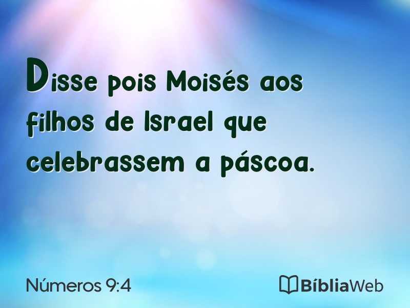 Números 9:4 em imagem para compartilhar