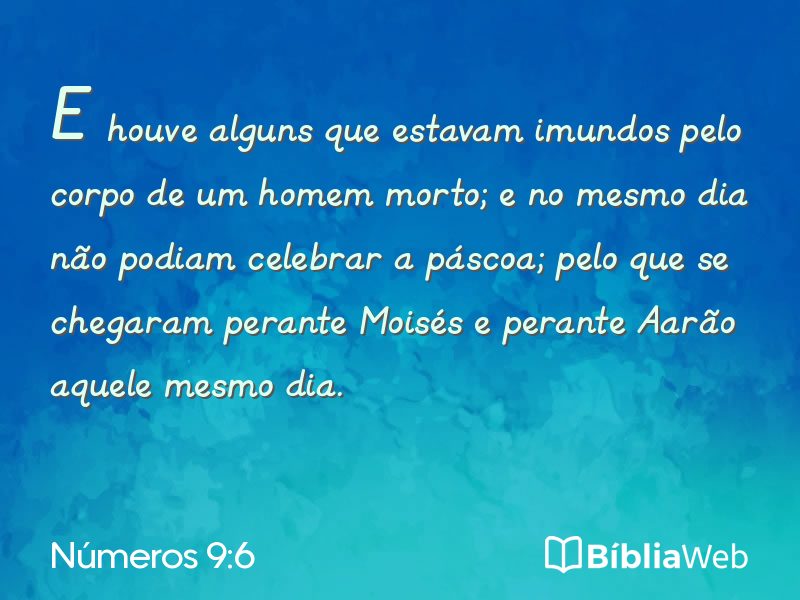 Números 9:6 em imagem para compartilhar