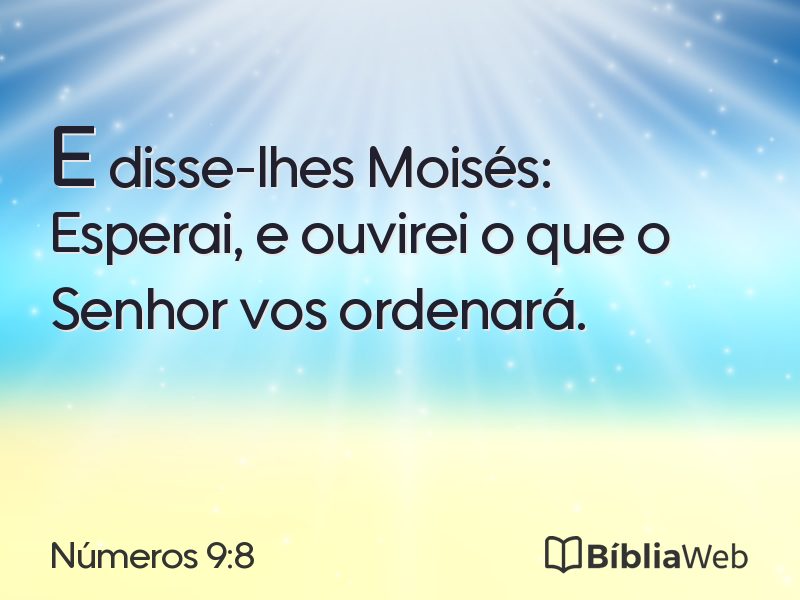 Números 9:8 em imagem para compartilhar