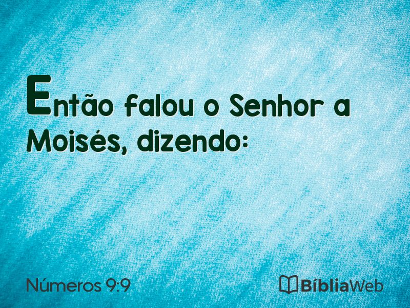 Números 9:9 em imagem para compartilhar